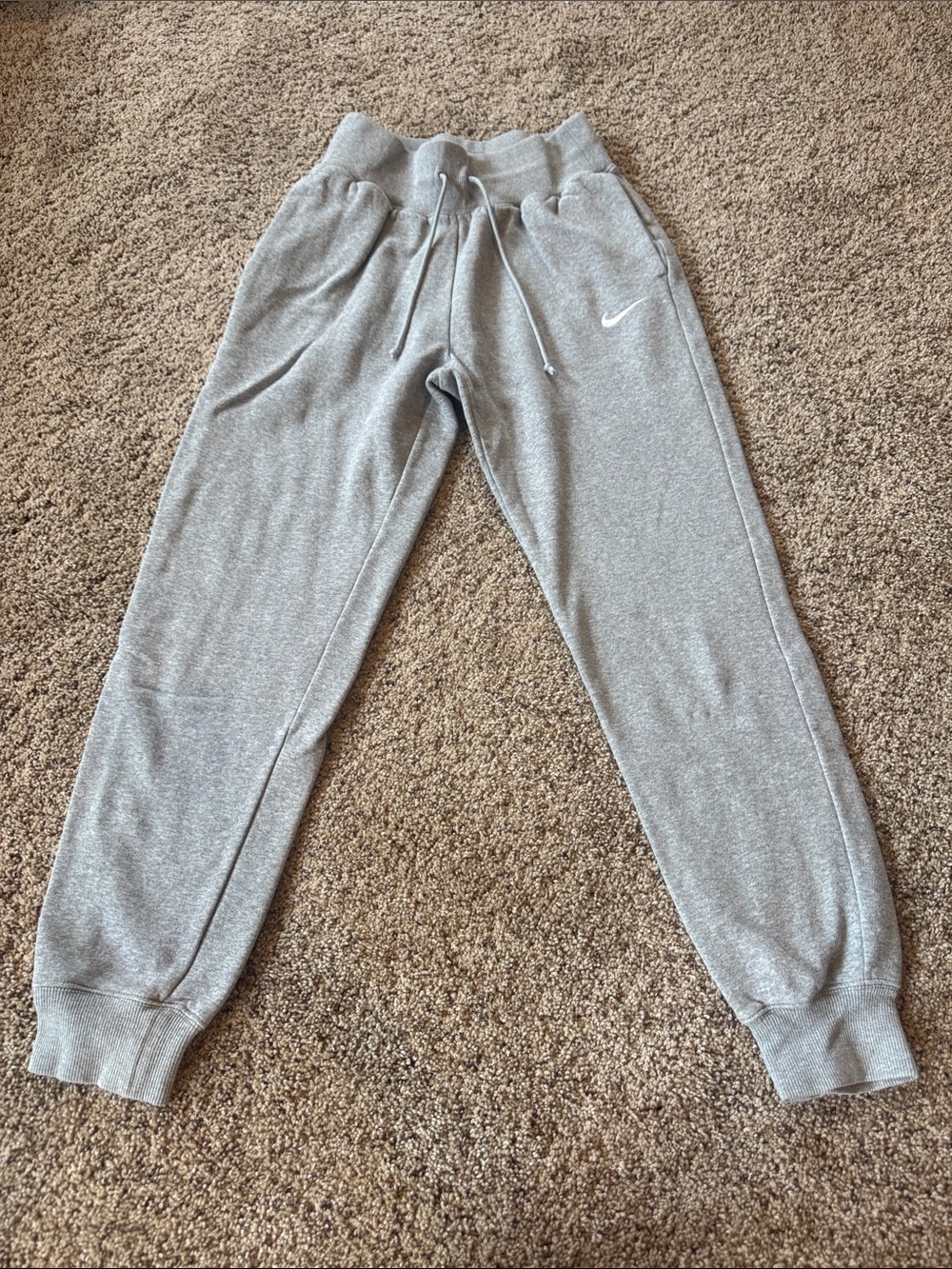 Nike Youth Gray Drawstring Fleece Joggers